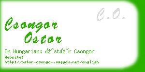 csongor ostor business card